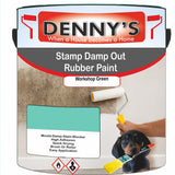 Denny's Waterpoof Paint For Stamp Out Damp Colour- Workshop Green - Damp-Block Mould-Safe Breathable
