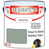 Denny's High Temp Paint For Stoves Colour- Workshop Grey - Heatproof Soot-Resistant Durable