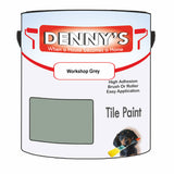Denny's Tile Paint For Bathroom Tile Colour- Workshop Grey - Moistureproof Easy-Clean Makeover