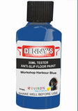 Denny's Floor Paint For Grip Coating Colour- Workshop Harbour Blue - Anti-Slip Hardwearing Safe
