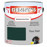 Denny's Floor Paint For Commercial Areas Colour- Workshop Hose Green - High-Traffic Anti-Slip Hardwearing