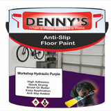 Denny's Floor Paint For Grip Coating Colour- Workshop Hydraulic Purple - Anti-Slip Hardwearing Safe