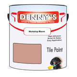Denny's Tile Paint For Bathroom Tile Colour- Workshop Mauve - Moistureproof Easy-Clean Makeover