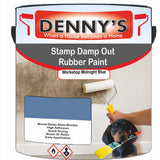 Denny's Waterpoof Paint For Stamp Out Damp Colour- Workshop Midnight Blue - Damp-Block Mould-Safe Breathable