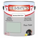 Denny's Floor Paint For Sheds Colour- Workshop Pallet Green - Durable Anti-Slip Weatherproof
