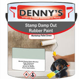 Denny's Waterpoof Paint For Stamp Out Damp Colour- Workshop Pallet Green - Damp-Block Mould-Safe Breathable