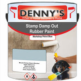 Denny's Waterpoof Paint For Stamp Out Damp Colour- Workshop Petrol Blue - Damp-Block Mould-Safe Breathable
