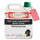 Denny's Stain Paint For Decking Colour- Workshop Pink - Anti-Slip Weatherproof Nourish