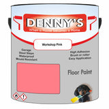 Denny's Floor Paint For Commercial Areas Colour- Workshop Pink - High-Traffic Anti-Slip Hardwearing