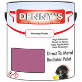 Denny's High Temp Paint For Boilers Colour- Workshop Purple - Heatproof Anti-Rust Longlife