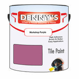 Denny's Tile Paint For Bathroom Tile Colour- Workshop Purple - Moistureproof Easy-Clean Makeover