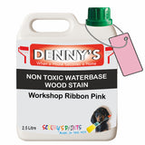 Denny's Stain Paint For Decking Colour- Workshop Ribbon Pink - Anti-Slip Weatherproof Nourish