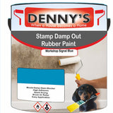 Denny's Waterpoof Paint For Stamp Out Damp Colour- Workshop Signal Blue - Damp-Block Mould-Safe Breathable