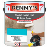 Denny's Waterpoof Paint For Stamp Out Damp Colour- Workshop Skyline Blue - Damp-Block Mould-Safe Breathable