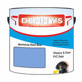 Denny's Plastic Paint For Windows Colour- Workshop Steel Blue - Weatherproof Fade-Safe Upvc