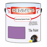 Denny's Tile Paint For Bathroom Tile Colour- Workshop System Purple - Moistureproof Easy-Clean Makeover