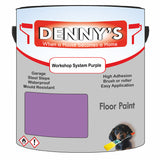 Denny's Floor Paint For Commercial Areas Colour- Workshop System Purple - High-Traffic Anti-Slip Hardwearing