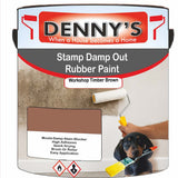 Denny's Waterpoof Paint For Stamp Out Damp Colour- Workshop Timber Brown - Damp-Block Mould-Safe Breathable