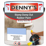 Denny's Waterpoof Paint For Stamp Out Damp Colour- Workshop Titanium Blue - Damp-Block Mould-Safe Breathable