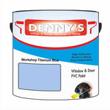 Denny's Plastic Paint For Pipes Colour- Workshop Titanium Blue - Chemical-Safe Impactproof Durable