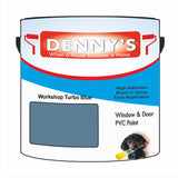 Denny's Plastic Paint For Pipes Colour- Workshop Turbo Blue - Chemical-Safe Impactproof Durable