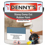 Denny's Waterpoof Paint For Stamp Out Damp Colour- Workshop Turbo Blue - Damp-Block Mould-Safe Breathable