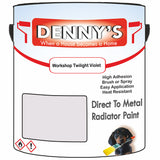 Denny's High Temp Paint For Boilers Colour- Workshop Twilight Violet - Heatproof Anti-Rust Longlife