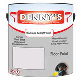 Denny's Floor Paint For Sheds Colour- Workshop Twilight Violet - Durable Anti-Slip Weatherproof
