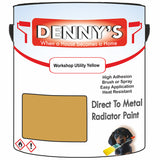 Denny's High Temp Paint For Stoves Colour- Workshop Utility Yellow - Heatproof Soot-Resistant Durable