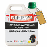 Denny's Stain Paint For Sheds Colour- Workshop Utility Yellow - Weatherproof Uv-Safe Nourish