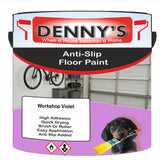Denny's Floor Paint For Grip Coating Colour- Workshop Violet - Anti-Slip Hardwearing Safe