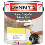 Denny's Waterpoof Paint For Stamp Out Damp Colour- Workshop Yellow - Damp-Block Mould-Safe Breathable