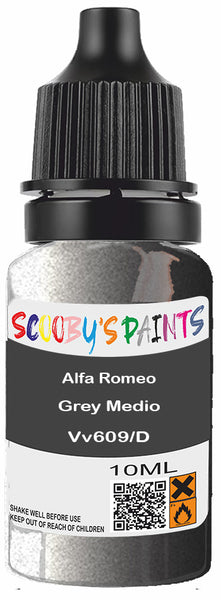 Alloy Wheel Rim Paint Repair Kit For Alfa Romeo Grey Medio Silver