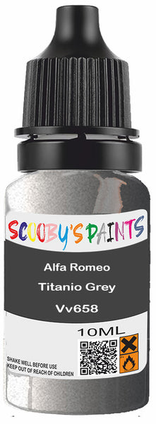 Alloy Wheel Rim Paint Repair Kit For Alfa Romeo Titanio Grey Silver