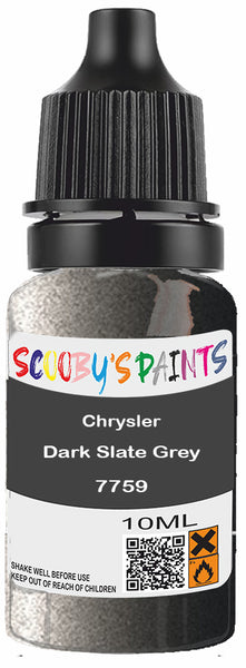 Alloy Wheel Rim Paint Repair Kit For Chrysler Dark Slate Grey Silver-Grey