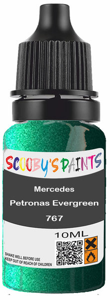 Alloy Wheel Rim Paint Repair Kit For Mercedes Petronas EverGreen