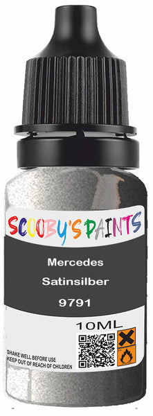 Alloy Wheel Rim Paint Repair Kit For Mercedes Satinsilber Silver-Grey