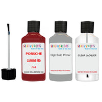 Lacquer metallic paint Porsche 968 Carmine Red Code G4 Scratch Repair Kit
