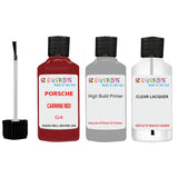 Lacquer metallic paint Porsche 968 Carmine Red Code G4 Scratch Repair Kit