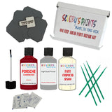 paint scuff chip stone Porsche Boxster Spyder Carmine Red Code Lm3C Scratch Repair Kit