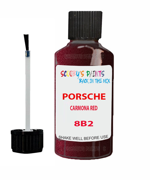 Touch Up Paint For Porsche Cayman Carmona Red Code 8B2 Scratch Repair Kit