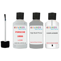 Lacquer metallic paint Porsche Boxster Spyder Carrara White/Glacier White Code Ls9R Scratch Repair Kit
