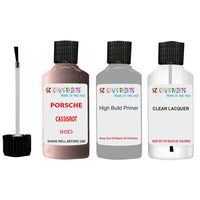 Lacquer metallic paint Porsche 911 Cassisrot Code 80D Scratch Repair Kit