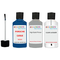 Lacquer metallic paint Porsche 911 Coupe Club Blue Code W60 Scratch Repair Kit