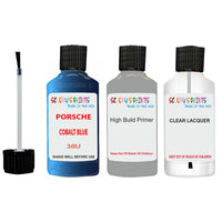 Lacquer metallic paint Porsche 911 Cobalt Blue Code 38U Scratch Repair Kit