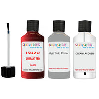 Touch Up Paint For ISUZU RODEO CURRANT RED Code 640 Scratch Repair