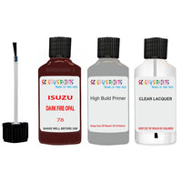 Touch Up Paint For ISUZU TF DARK FIRE OPAL Code 78 Scratch Repair