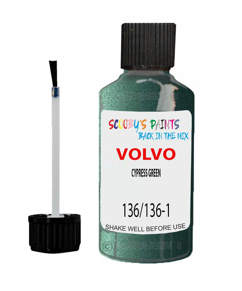 Paint For Volvo C70 Cypress Green Code 136/136-1 Touch Up Scratch Repair Paint