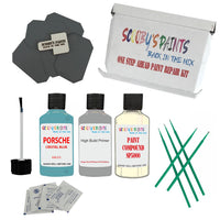 paint scuff chip stone Porsche 911 Cristal Blue Code 6825 Scratch Repair Kit