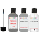 Lacquer metallic paint Porsche Cayenne Crystal Grey Code L5J6 Scratch Repair Kit